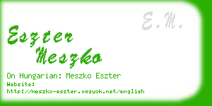 eszter meszko business card